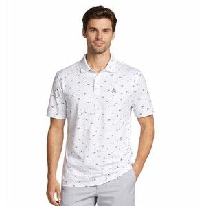 Rhoback Men’s 3XL White Texas Armadillo Performance Polo Golf Shirt